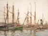 Tuke, Henry Scott, RA RWS (1858-1929): Livorno, signed and dated 1904, inscribed Signed and dated bottom right H.S.Tuke 1904, watercolour, 27.7 x 36.6 cms. RCPS Tuke Collection. Loan.