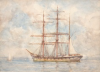 Tuke, Henry Scott, RA RWS (1858-1929): Killoran, signed, Inscribed Killoran on reverse of old mount board, watercolour, 27.7 x 38 cms. RCPS Tuke Collection. Loan.