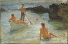Tuke, Henry Scott, RA RWS (1858-1929): Sketch for Morning Splendour, oil on canvas laid down on board, 26 x 29.9 cms. RCPS Tuke Collection. Loan.