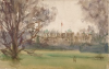 Tuke, Henry Scott, RA RWS (1858-1929): Castle, watercolour, 13.5 x 21.2 cms. RCPS Tuke Collection. Loan.