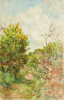 Tuke, Henry Scott, RA RWS (1858-1929): Stack, watercolour, 21.5 x 13.7 cms. RCPS Tuke Collection. Loan.