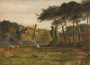 Tuke, Henry Scott, RA RWS (1858-1929): Chill October, signed, Inscribed Felis on back Subject for 00 Chill October, watercolour, 17 x 23.4 cms. RCPS Tuke Collection. Loan.