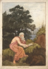 Tuke, Henry Scott, RA RWS (1858-1929): Saint Jerome, 1878, signed and dated 1878, inscribed Saint Jerome H.S.T. 78. Design for a window subject for July 78, watercolour, 25.5 x 17.9 cms. RCPS Tuke Collection. Loan.