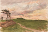Tuke, Henry Scott, RA RWS (1858-1929): North Berwick Golf Links, signed and dated 1891, watercolour, 17.5 x 25.5 cms. RCPS Tuke Collection. Loan.