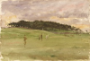 Tuke, Henry Scott, RA RWS (1858-1929): North Berwick Links, signed and dated 1891, inscribed N.Berwick Links bottom right., watercolour, 17.5 x 25.5 cms. RCPS Tuke Collection. Loan.