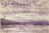 Tuke, Henry Scott, RA RWS (1858-1929): Twilight, signed and dated 1911, watercolour, 18 x 26.3 cms. RCPS Tuke Collection. Loan.