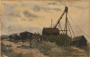 Tuke Sainsbury, Maria (1861-1947): Pilchard Look-Out, signed, inscribed MS to GES, Sept 2 1889, watercolour, 10 x 15.5 cms. RCPS Tuke Collection. Loan.