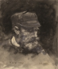 Tuke, Henry Scott, RA RWS (1858-1929): Neddy Hall, signed and dated 1890, Body colour wash, 25 x 21 cms. RCPS Tuke Collection. Loan.