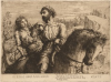 Tuke, Henry Scott, RA RWS (1858-1929): La Belle Dame Sans Merci, dated 1879, inscribed H. S. Tuke d. 1879, etching, 14.9 x 20 cms. RCPS Tuke Collection. Loan.