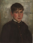 Tuke, Henry Scott, RA RWS (1858-1929): Portrait of William J. Martin, inscribed April 25 1890, oil on panel, 34.8 x 26.4 cms. RCPS Tuke Collection. Loan.