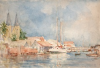 Tuke, Henry Scott, RA RWS (1858-1929): Belize, signed and dated 1924, inscribed Belize, H.S.T 1924, watercolour, 17.7 x 26 cms. RCPS Tuke Collection. Loan.