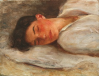 Tuke, Henry Scott, RA RWS (1858-1929): Sketch for Summer Dreams, signed, oil on board, 26.5 x 35 cms. RCPS Tuke Collection. Loan.