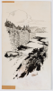 Seaward, Dennis (1876-1949) : Marine Parade, West St. Mawes, signed, pen and ink, 32 x 18 cms. Presented by Tonkin, John and Valentine. Donation.