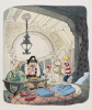 Ryan, John (1921-2009): Illustration from 'Pugwash and the Ghost Ship', dated 1962, watercolour and indian ink, 19 x 16.5 cms. © John Ryan Estate. Loan.