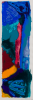 Frost, Anthony : Kinda Blue (Blue in Green), signed and dated 1990, Monoprint, 64 x 26 cms. Presented by Pye, Brenda. Bequest.