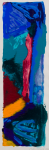 Frost, Anthony : Kinda Blue (Blue in Green), signed and dated 1990, Monoprint, 64 x 26 cms. Presented by Pye, Brenda. Bequest.