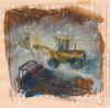 Jackson, Kurt (born 1961): Loading, signed, watercolour on paper, 14.5 x 15 cms. Presented by Pye, Brenda. Bequest.