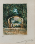 Rowbotham, Claude Hamilton (1864-1949): St Just in Roseland, signed, etching (6 of an edition of 6), 15 x 13 cms. Presented by Pye, Brenda. Bequest.