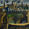 Giles, Tony (1925-1994): Basset Mine, signed and dated 1992, oil on board, 74.5 x 75.5 cms. Presented by Giles, Hilary. Donation.