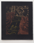 Irwin, Bernard, Smith, Jesse Leroy: Hard rock to dust, signed and dated 2016, hard ground etching (4 of an edition of 25), 68 x 57 cms.