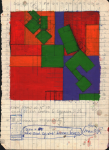 Barns-Graham, Wilhelmina (1912-2004): Untitled, dated 1969, Gouache and pen on paper, 20.6 x 14.7 cms. Presented by Barns-Graham Charitable Trust. Loan.