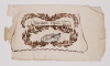 Hemy, Charles Napier RA RWS (1841-1917): Sketch for plaque for the Vandermeer, dated 1888, inscribed Mould of stern 2 scale. VERMEER, Pencil and ink on paper, 21.5 x 40.5 cms. Donation.
