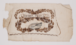 Hemy, Charles Napier RA RWS (1841-1917): Sketch for plaque for the Vandermeer, dated 1888, inscribed Mould of stern 2 scale. VERMEER, Pencil and ink on paper, 21.5 x 40.5 cms. Donation.