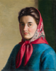 Jameson, Daphne (1942-2018): Self Portrait aged 19 years old, signed, oil on canvas, 56 x 46 cms. Donation.