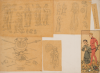 Tapestry studies, author: Hemy, Charles Napier RA RWS (1841-1917) attributed to, inscribed From a tapestry at Berne - Latter part of the 15th century Judinal. Danish arms and armour. Ancient British arms., Pencil and ink on paper, 28 x 38 cms. Presented by Quinn, Priscilla.